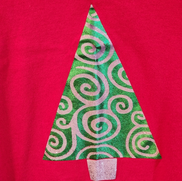 Red Christmas 🎄 T-shirt size XL 16/18 - Picture 2 of 4